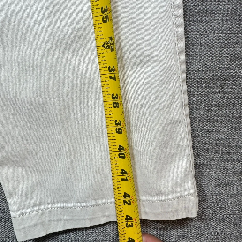 GAP Essential Straight Cargo Pant Mens 32x32 Cream Khaki Utility Twill